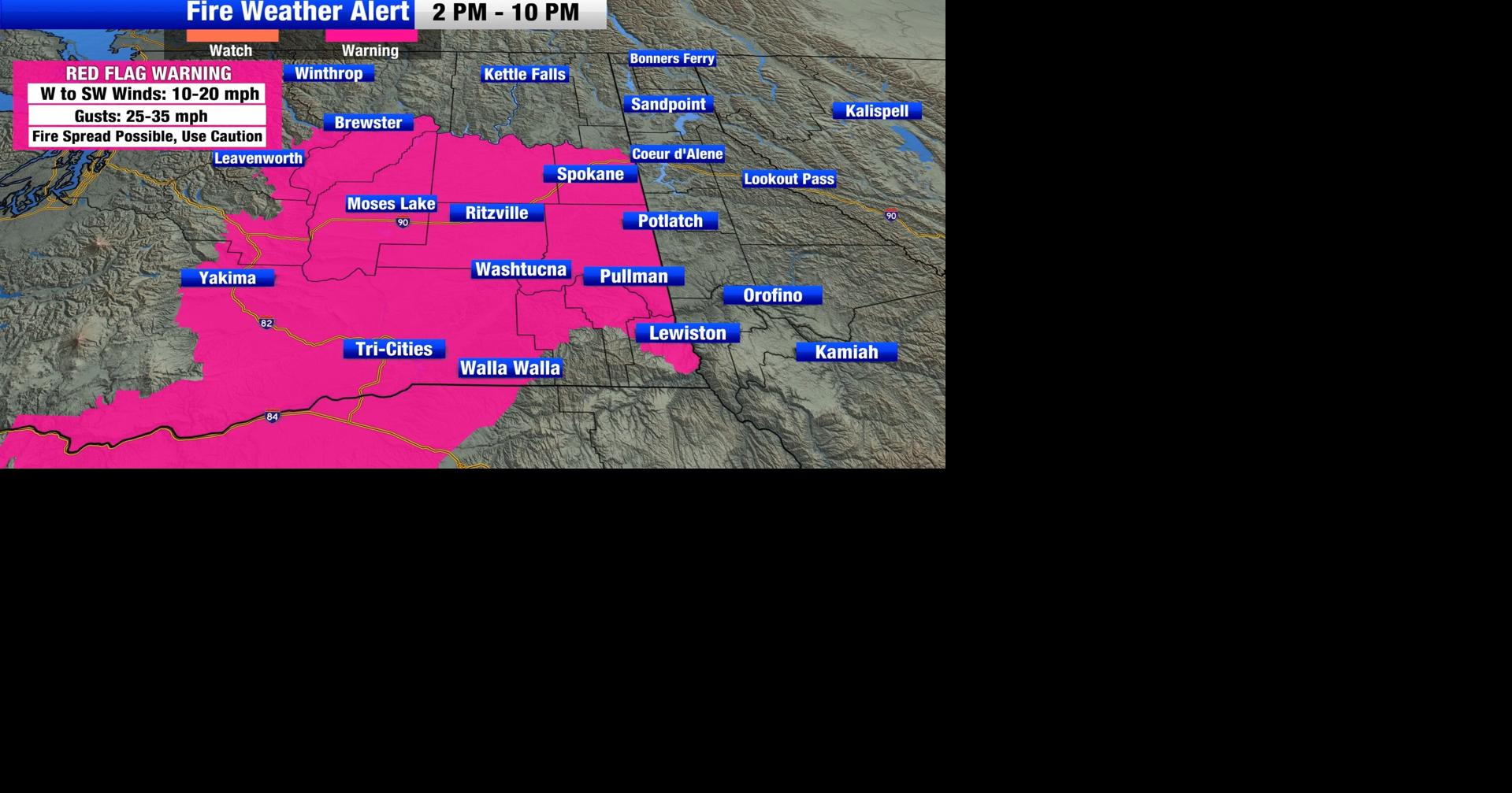 Red Flag Warning in place as we see elevated fire danger throughout the ...