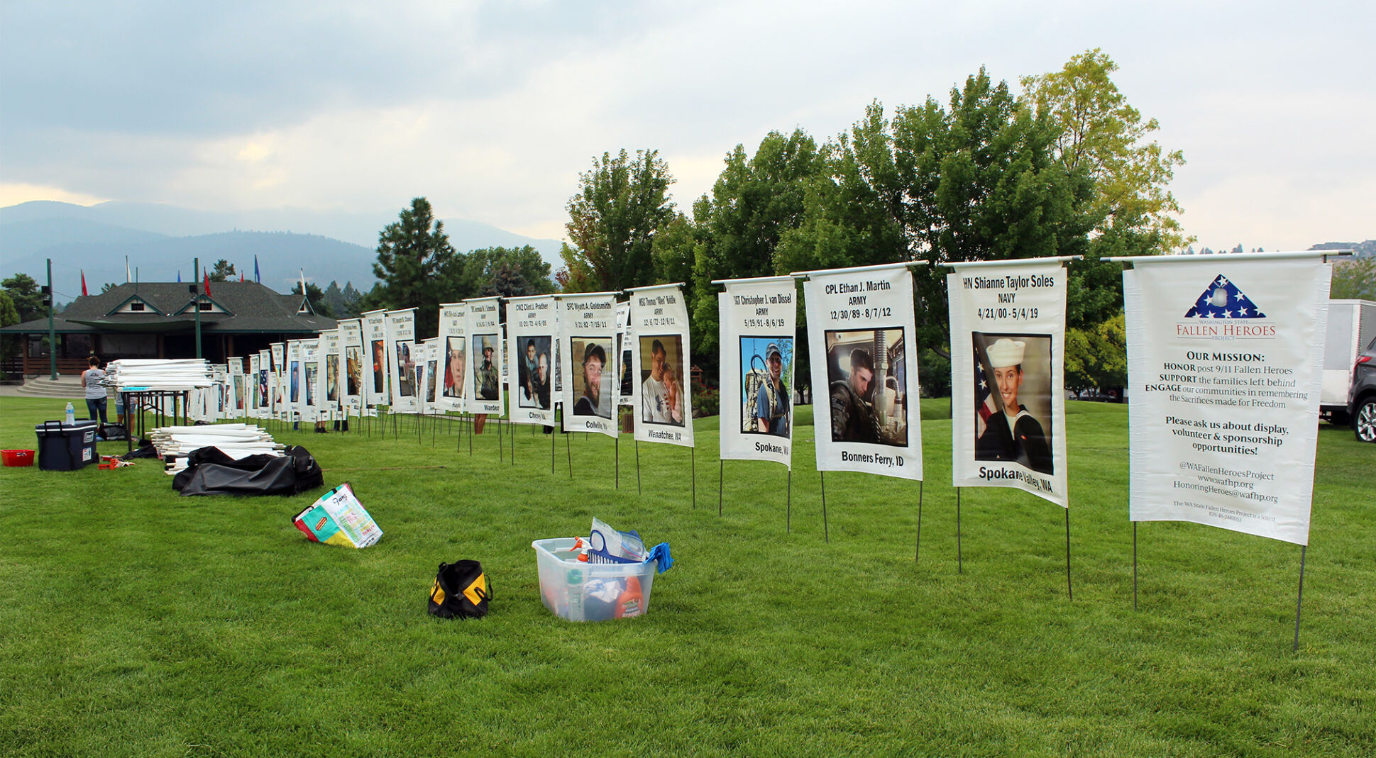 City of Liberty Lake prepares for The Moving Wall to be displayed at Pavillion Park News khq Bild Bild