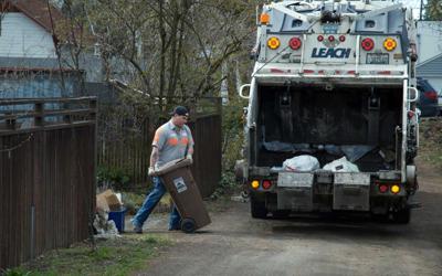 Man collected with trash after falling asleep inside ...