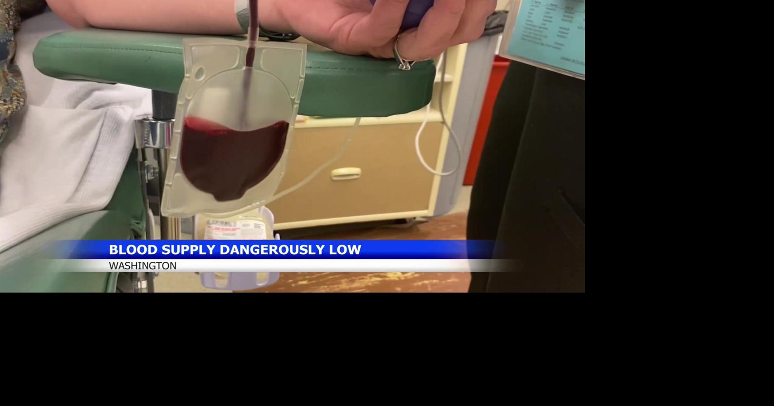 Donated blood supply declared dangerously low in Washington state