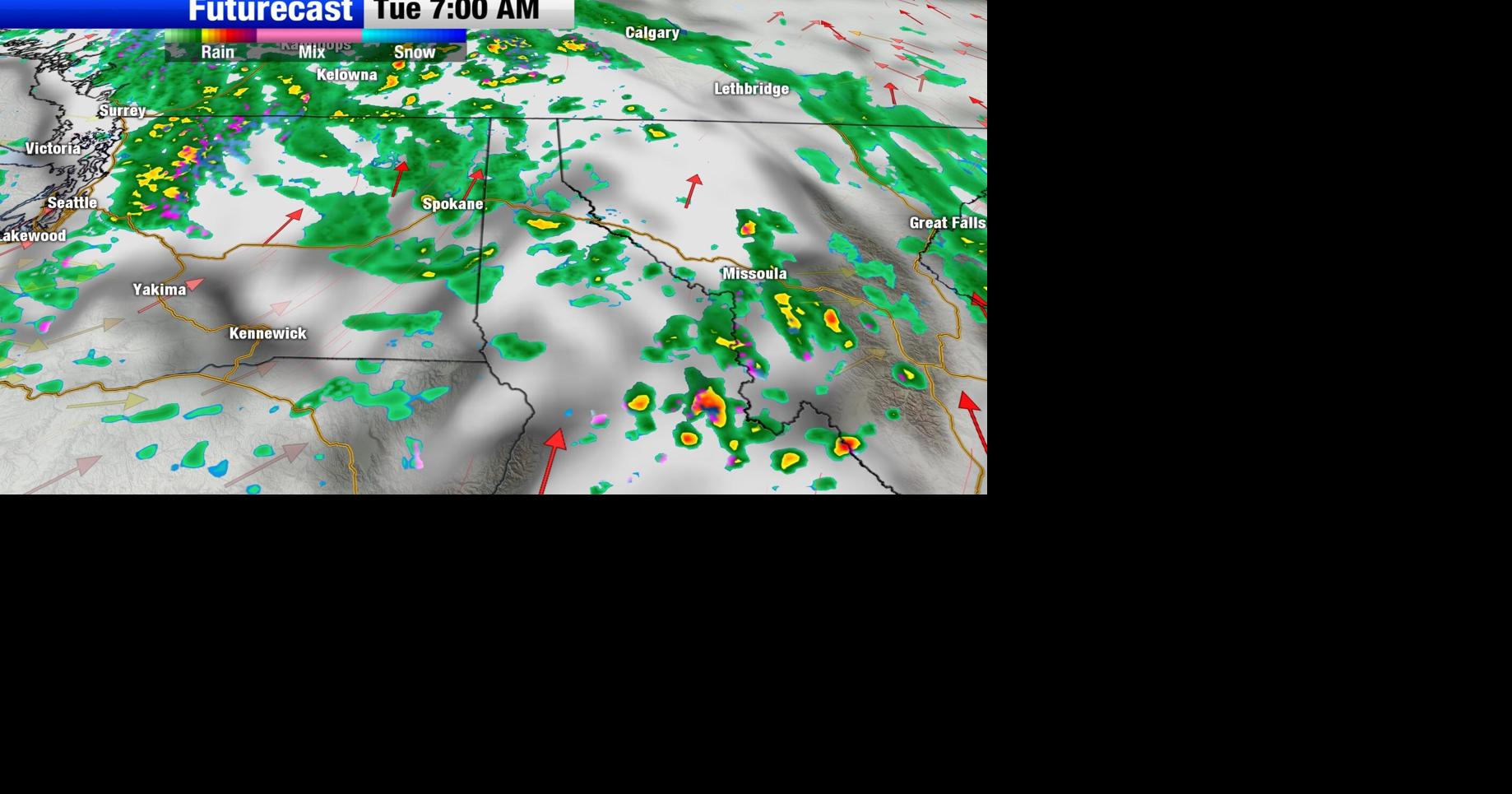 Rain and isolated thunderstorms