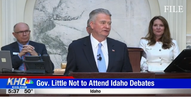 Gov. Brad Little, Idaho house incumbents decline to debate