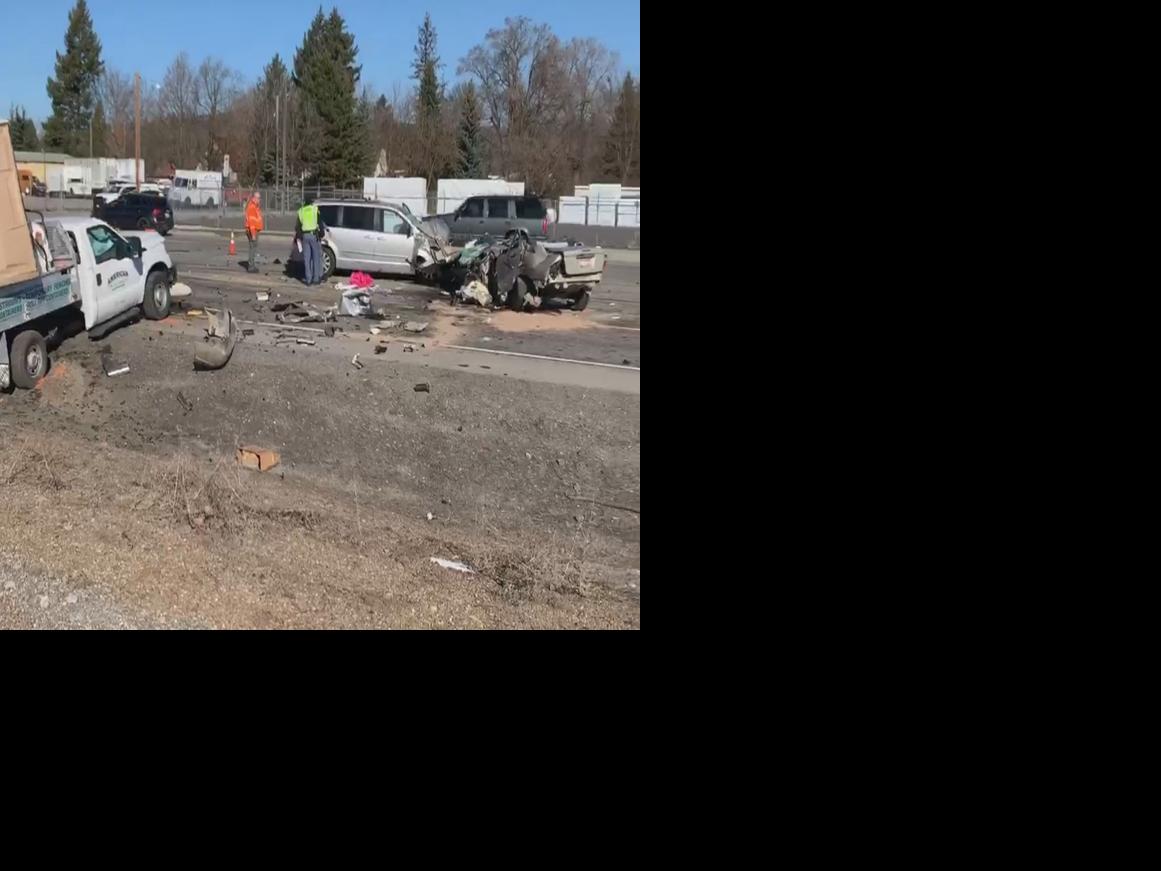 One hospitalized after multivehicle, headon crash in Spokane Valley