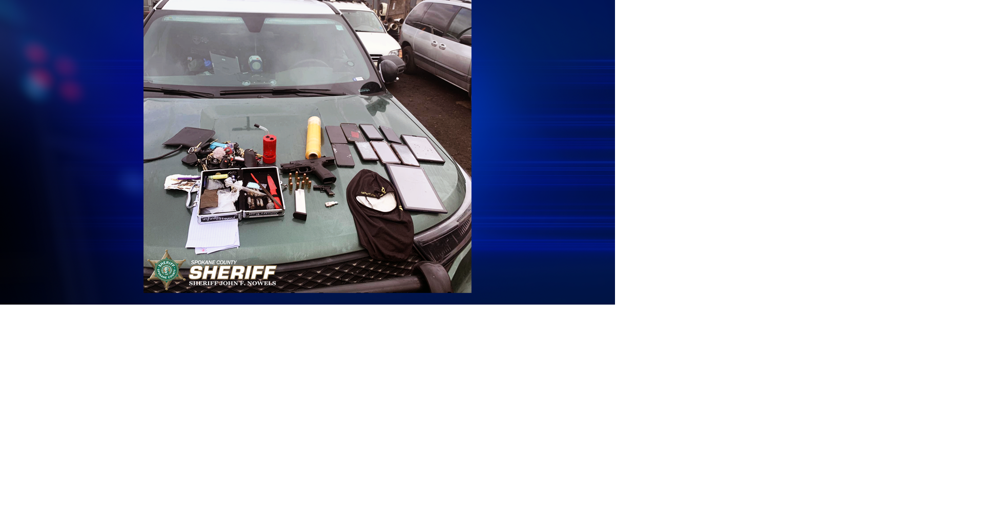 Spokane County deputies arrests two felons in stolen car with gun and