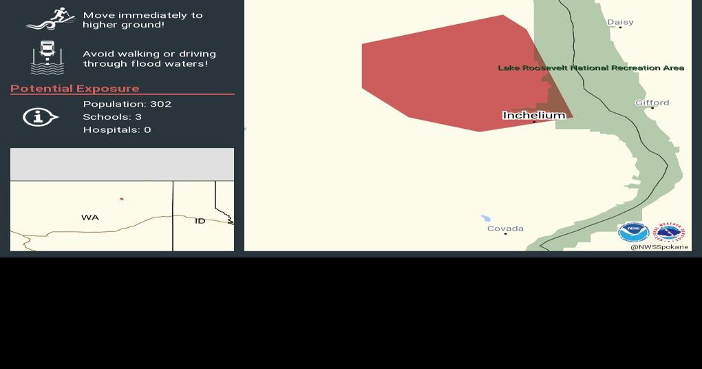Flash flood warning issued for Inchelium area Weather