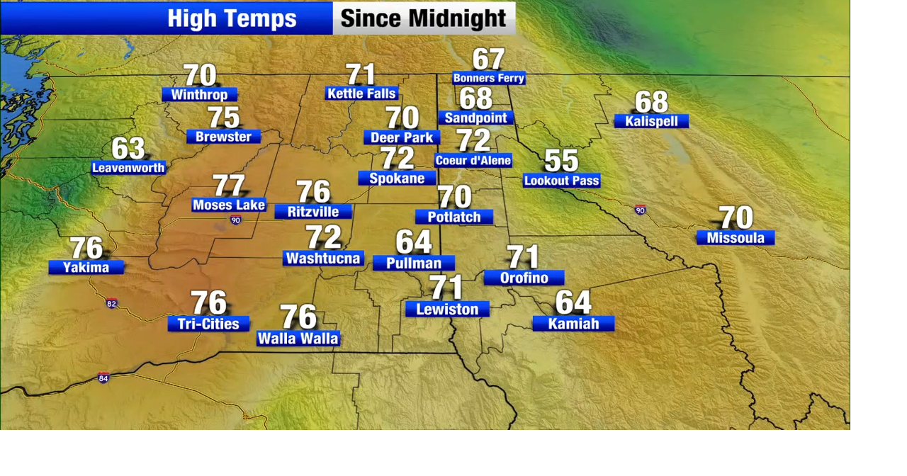 Pop-up thunderstorms and warm temperatures in the inland northwest ...
