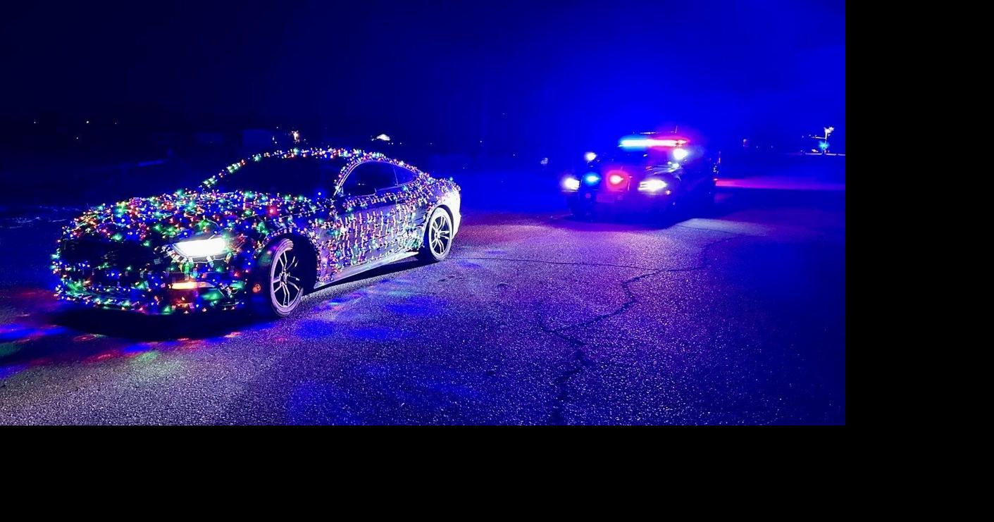 Washington State Patrol issues reminder: wrapping your car in Christmas lights is illegal