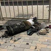 Qatar announced it had intercepted the barrage of missiles which lit up the night sky over Doha