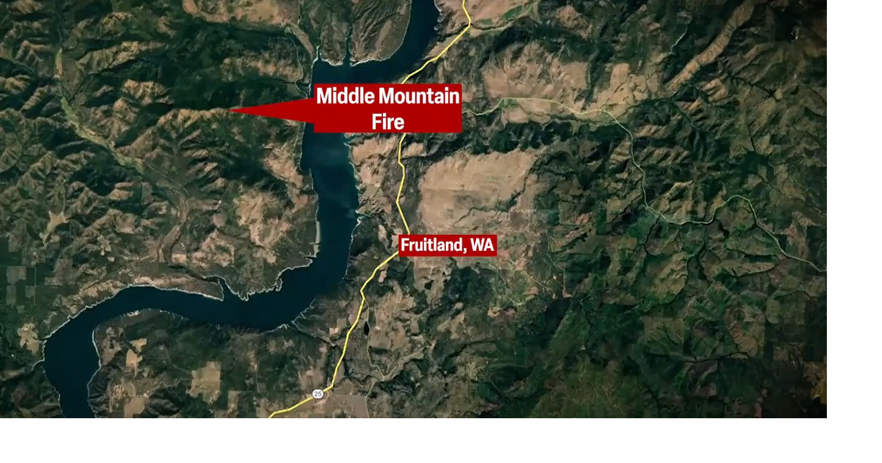 Lightning sparks 1216 acre Middle Mountain Fire near Inchelium