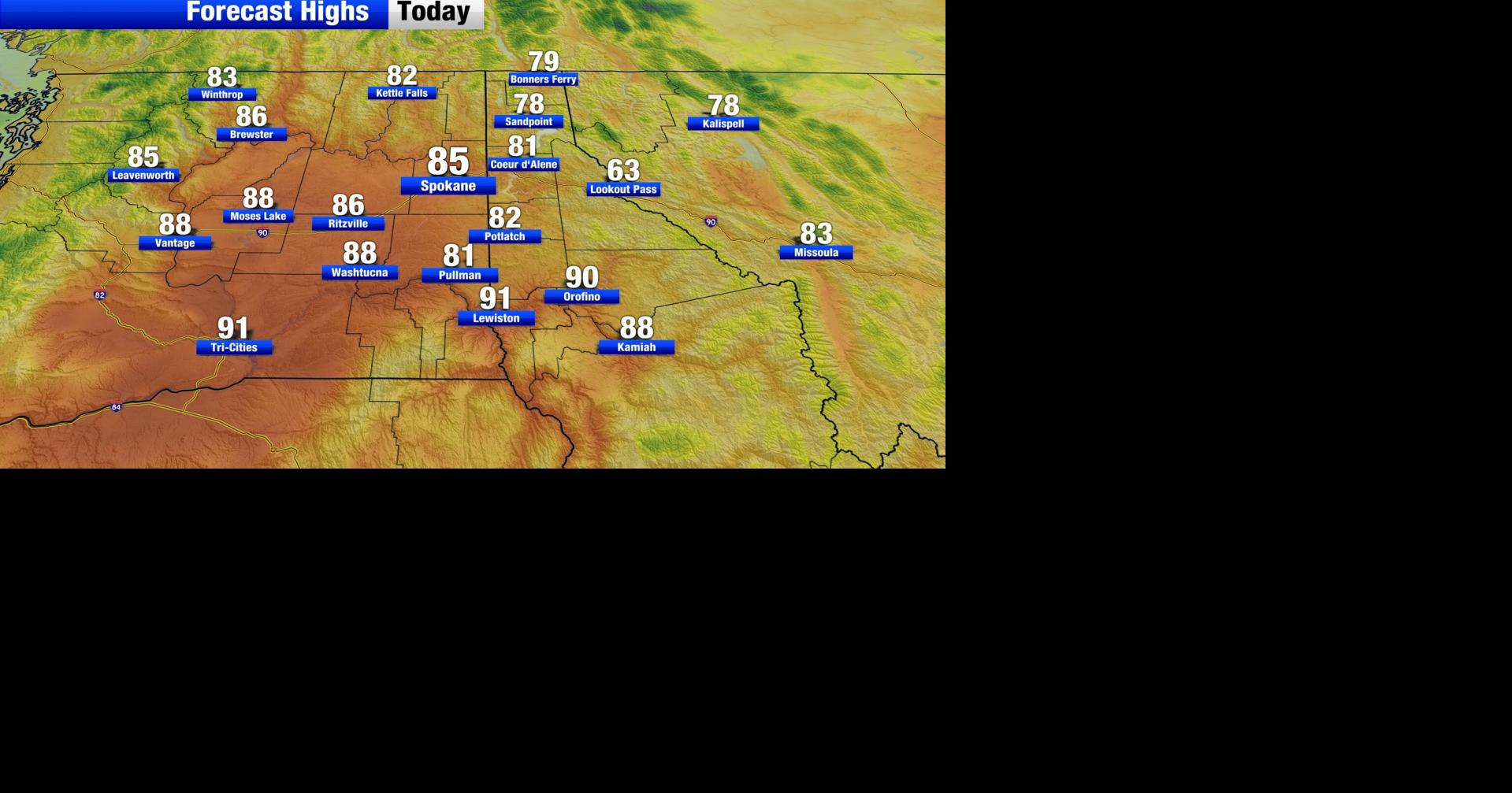 Slightly cooler temperatures and calmer winds in store for the region ...