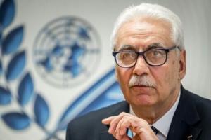 O Ministro da Saúde palestino, Majed Abu Ramadan, esteve em Genebra para participar da Assembleia Mundial da Saúde anual