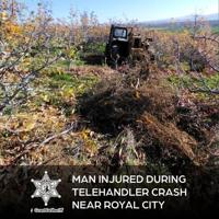Telehandler crash in Royal City sends man to hospital | | khq.com
