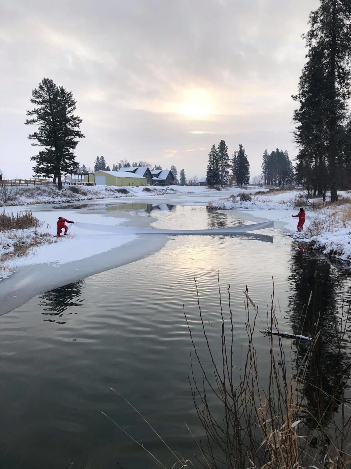 Hazmat Crews Clean Up After A Car Drives Into A Creek Regional Khq Com