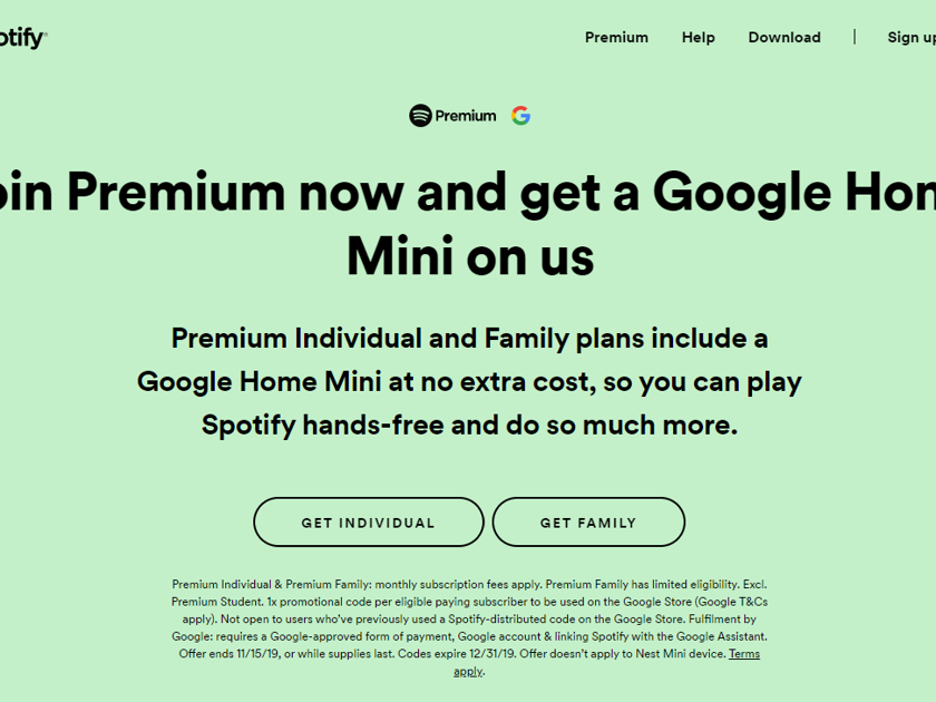 Can You Get A Free Google Mini With Spotify Can You Get A Free Google Mini With Spotify