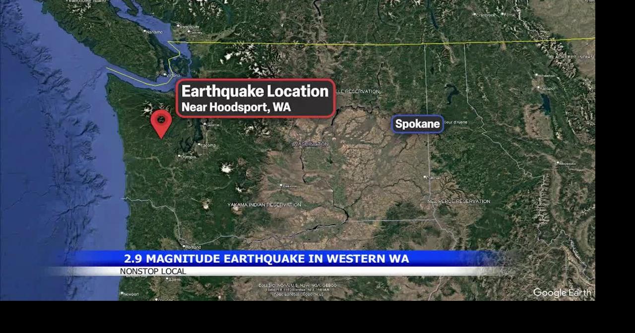 2.9 Size earthquake disturbed Washington early on Tuesday morning Spokan news