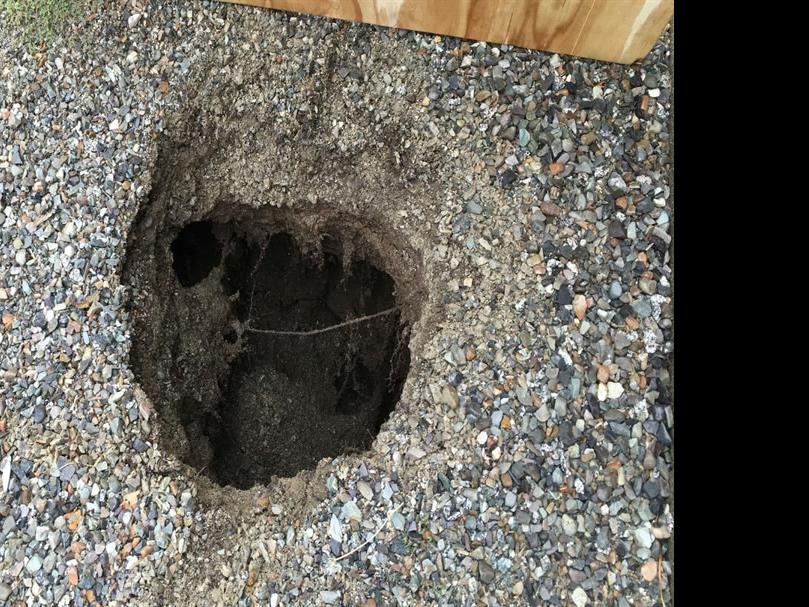 Sinkhole Appears In Spokane Family S Backyard News Khq Com