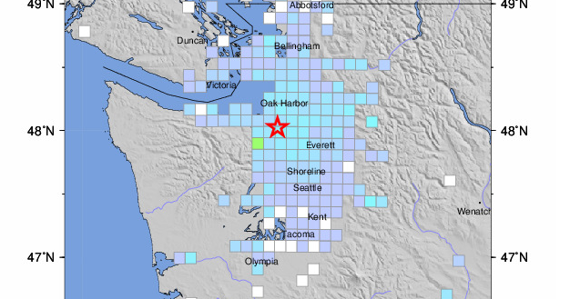 Earthquakes Today Near Poulsbo Wa