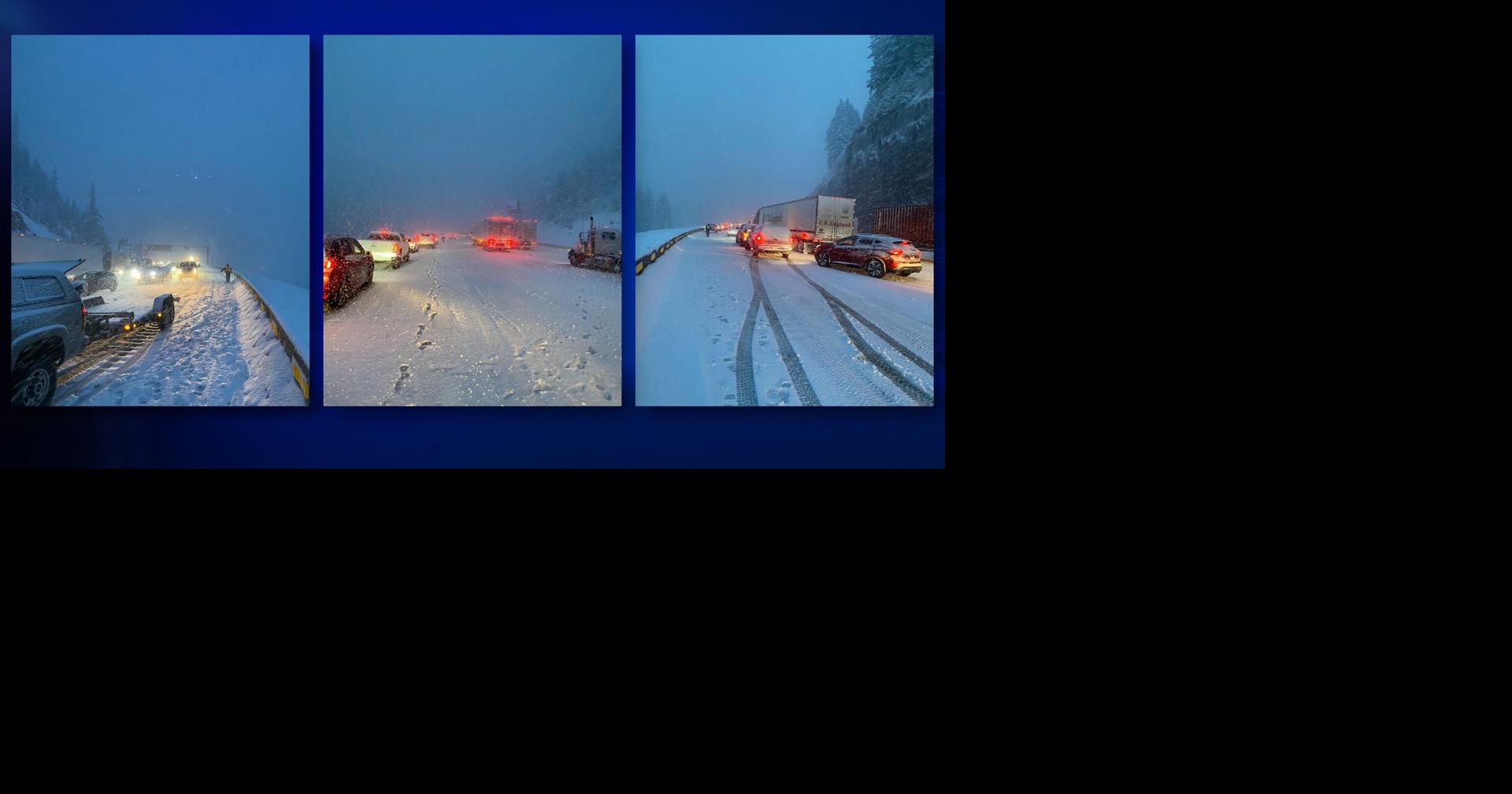 I-90 Snoqualmie Pass open after multiple vehicle spinouts | Spokane ...