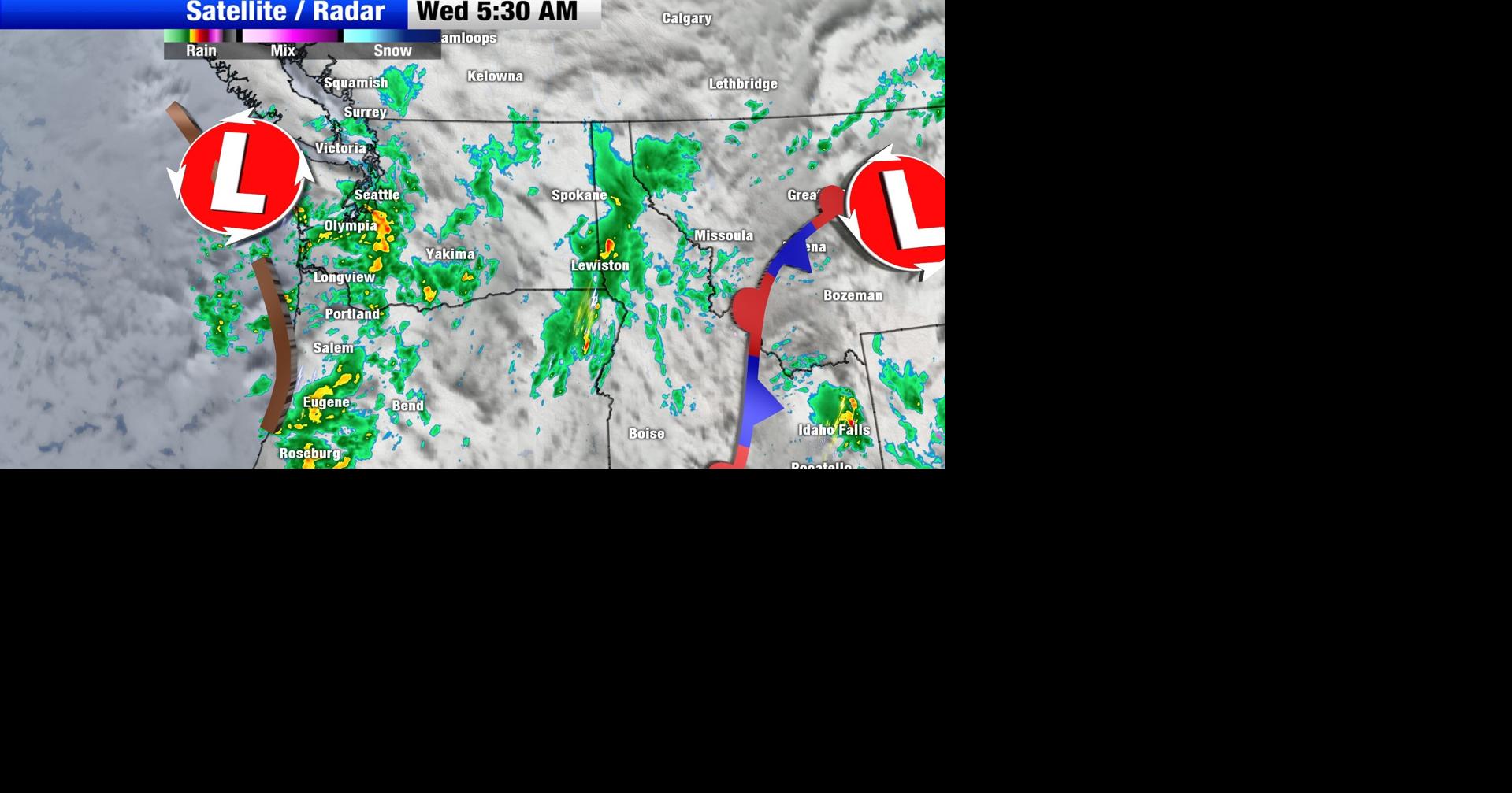 Cooler temperatures and light rain showers move into the Inland ...