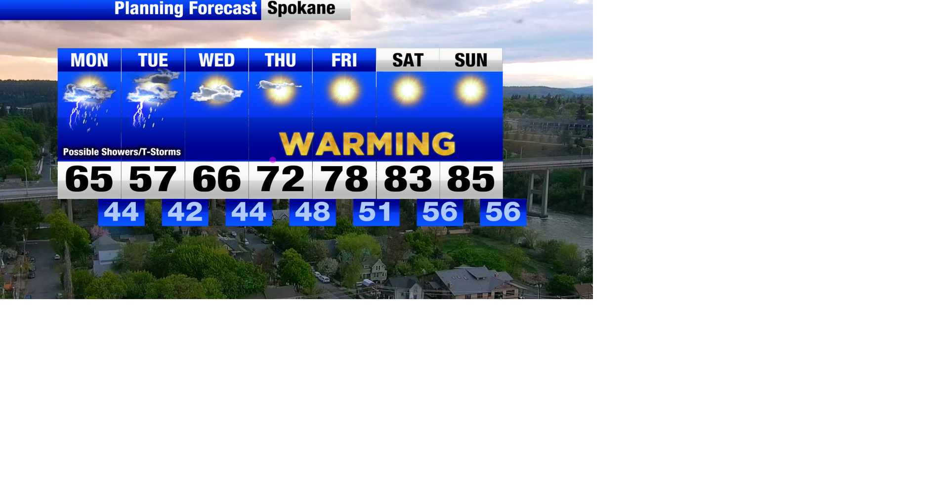 Chance for thunderstorms Monday and Tuesday, before sunshine & 80s ...