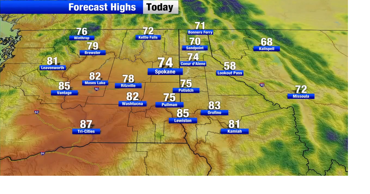 Lots of sunshine today and cool nights in Spokane | Weather | khq.com