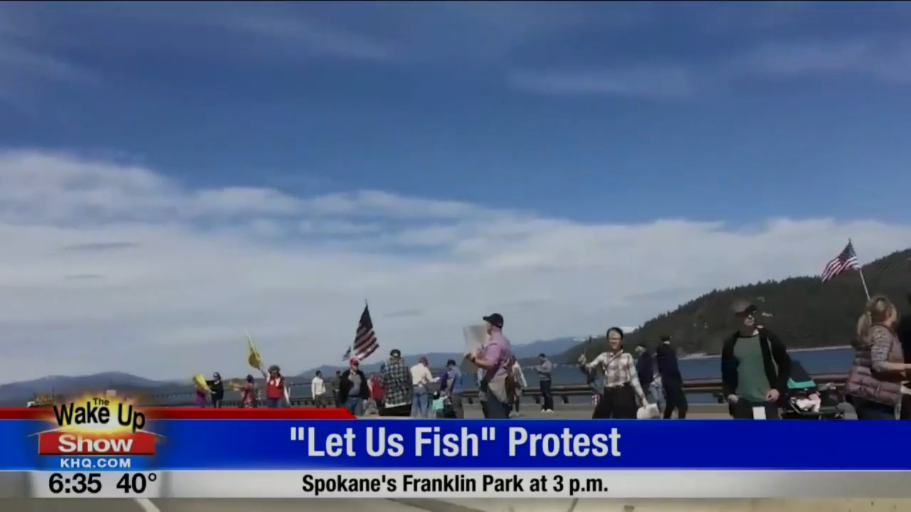 Let Us Fish Protest Wednesday Afternoon At Spokane S Franklin Park News Khq Com