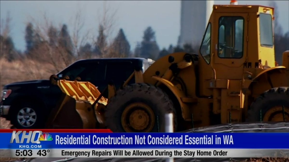 Gov Inslee Declares Commercial And Residential Construction As Non Essential Coronavirus Khq Com