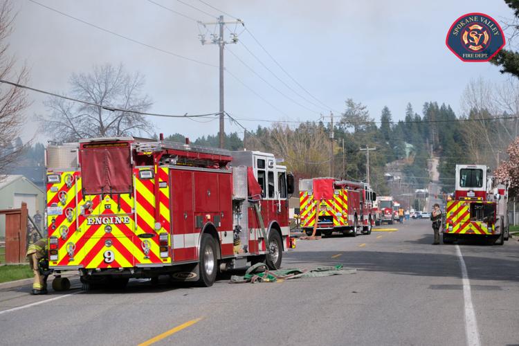 Crews tackle structure fire on East 24th Avenue in Spokane Valley ...