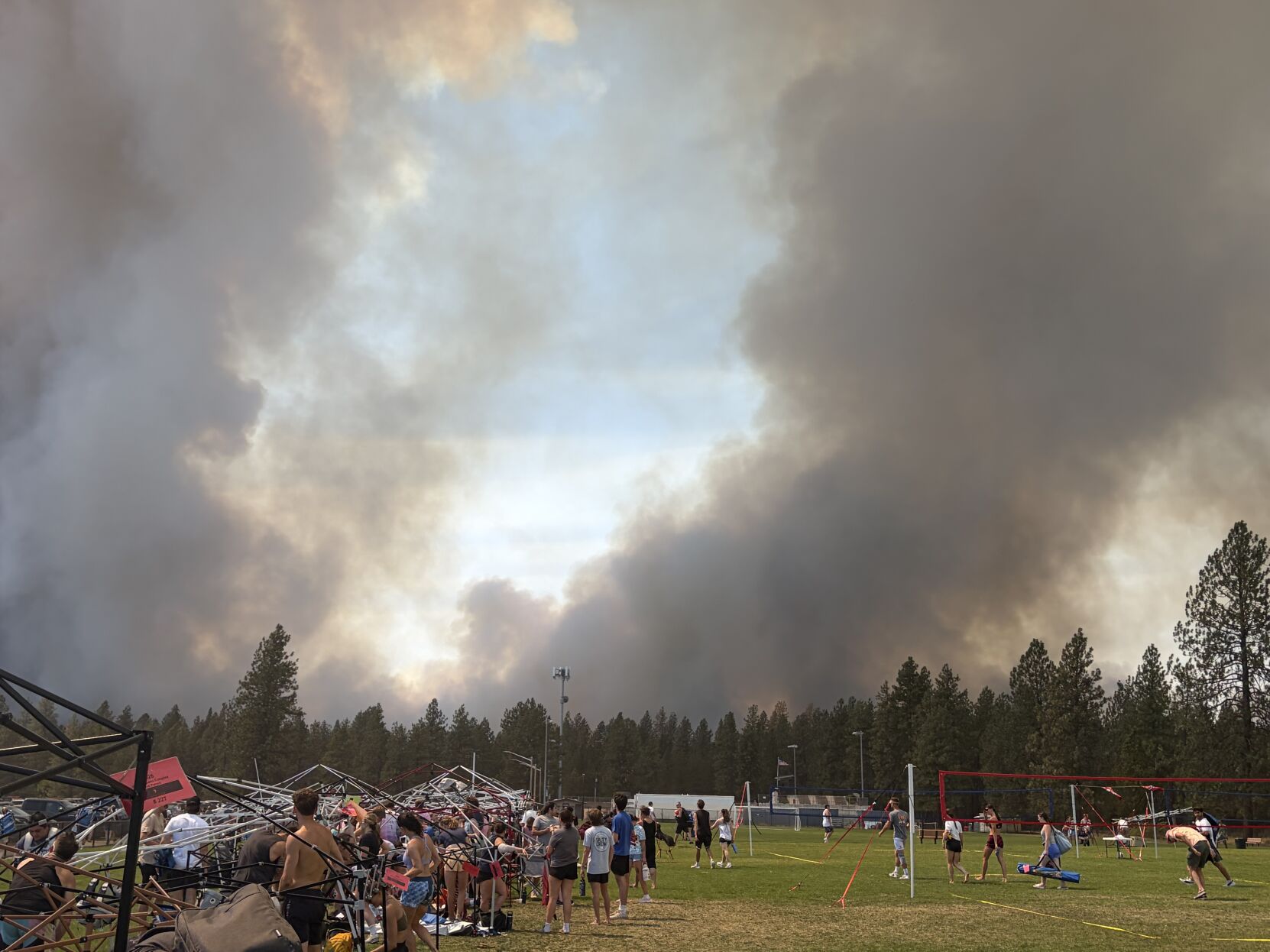 Spokane County wildfires prompt mass evacuations; Spokane Area Fires burn 5,390 acres, destroying 600+ structures as evacuations expand