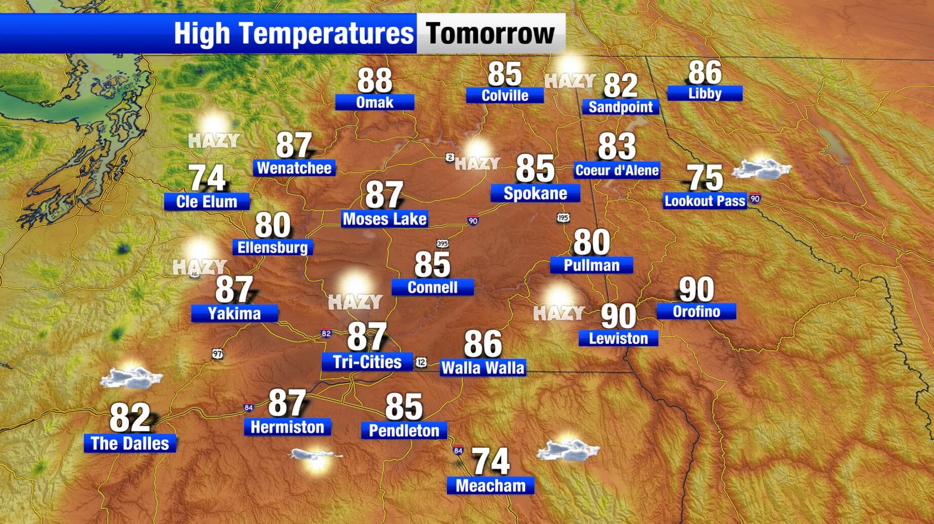 Breezy, hazy and cooler | Weather | khq.com