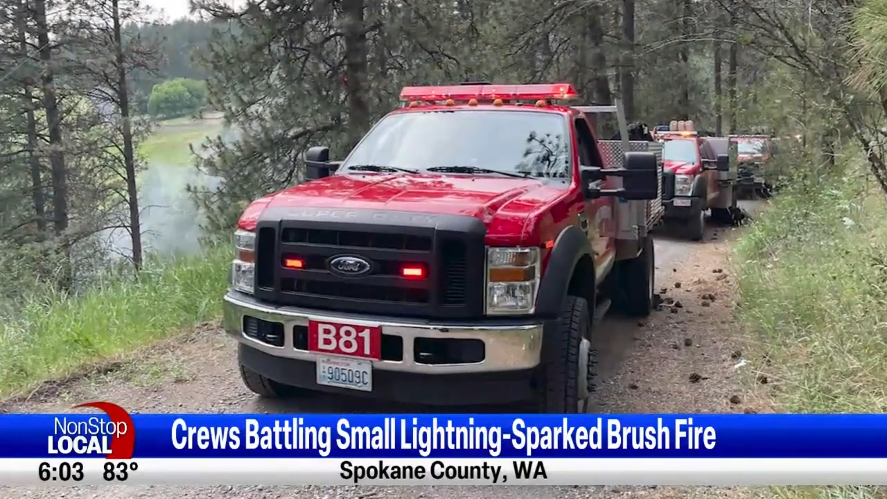 Lightning-sparked Brush Fire In Spokane County | Wildfires | Khq.com