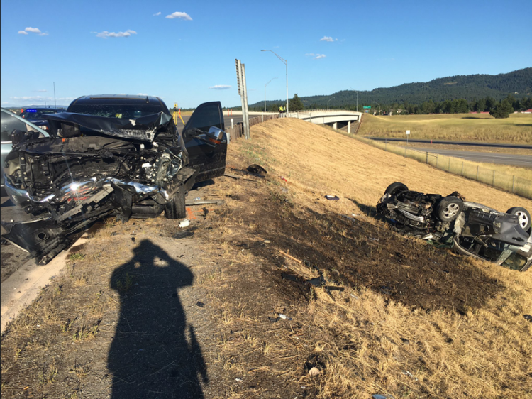 UPDATE One dead after serious two car crash on I90 near Post Falls