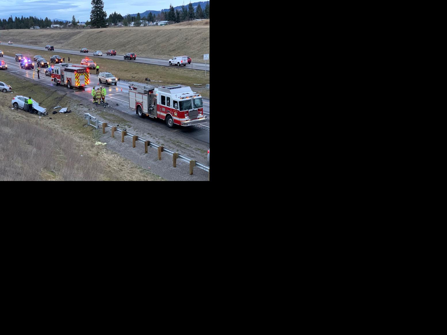 UPDATE Two transported to hospital after three car crash on westbound