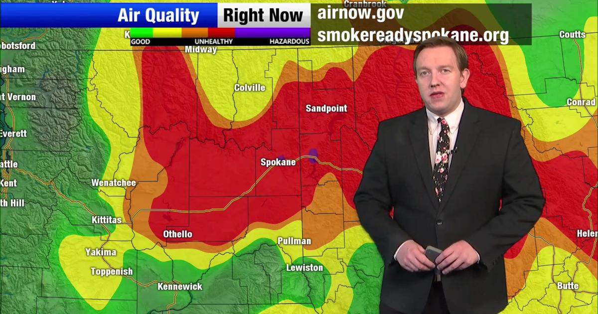Hazy, smoky day as fires burning in and around Spokane