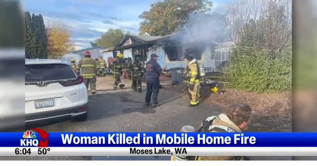 1 killed in mobile home park fire in Moses Lake | Spokane News | khq.com