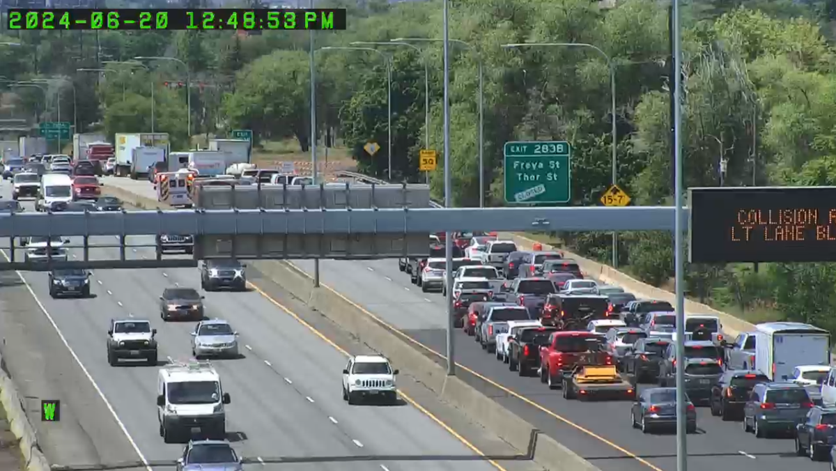 3 vehicle crash on westbound I-90 backing up traffic | Spokane News |  khq.com
