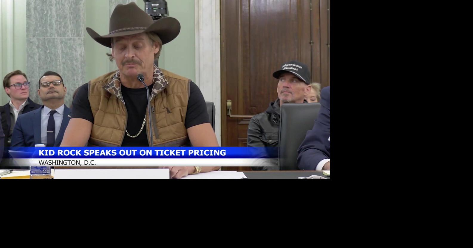 Musician Kid Rock discusses live concert ticket pricing at U.S. Capitol