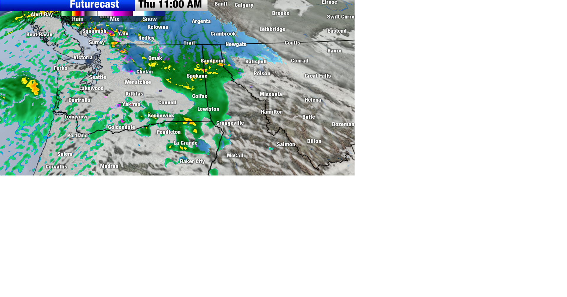 Inland Northwest snow flips back to rain for Thanksgiving Day ...