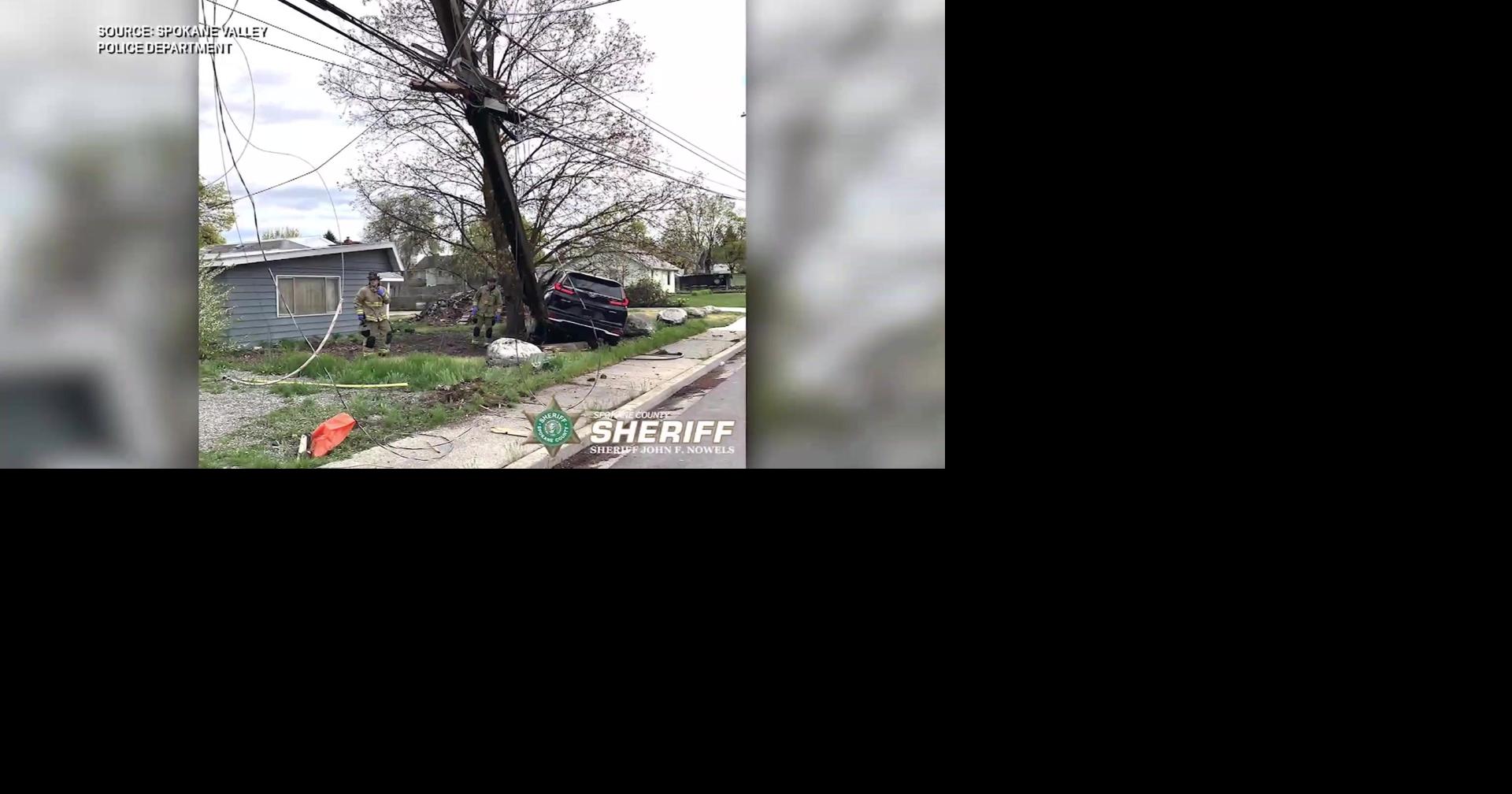 Driver who crashed their car into a power pole in Spokane Valley issued ...