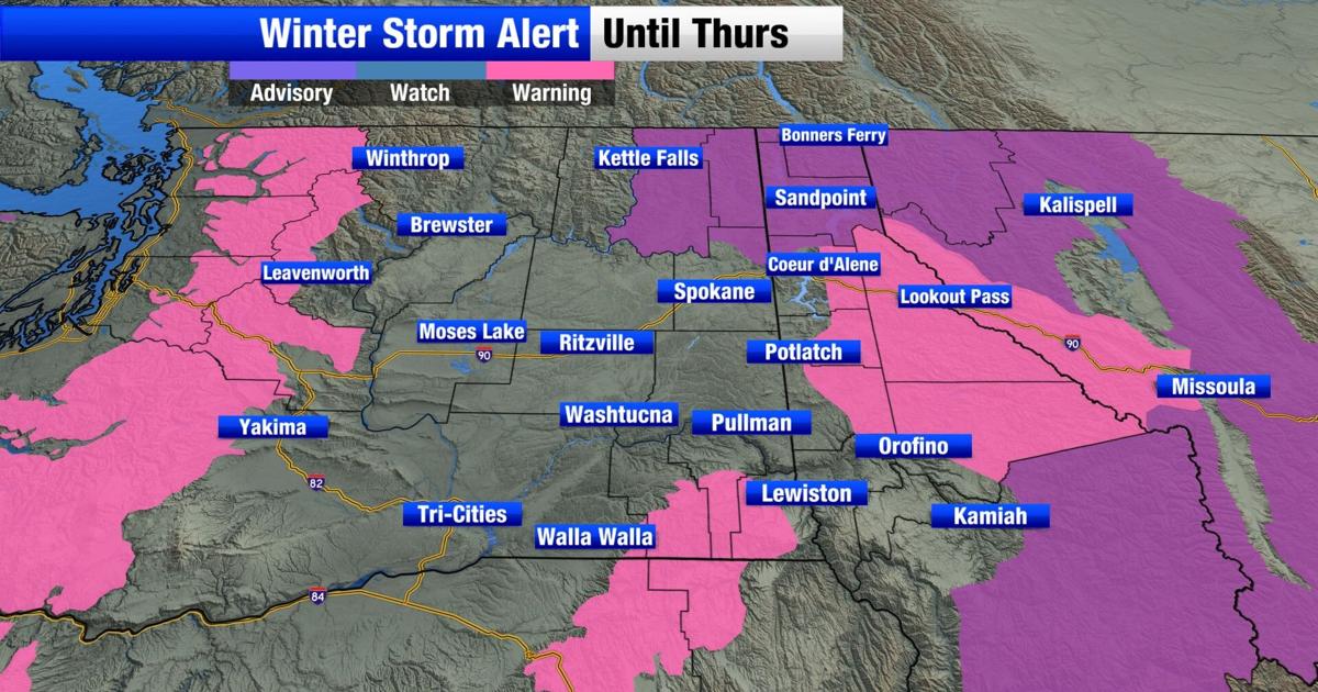 Heavy mountain snow continues with light totals for the valleys