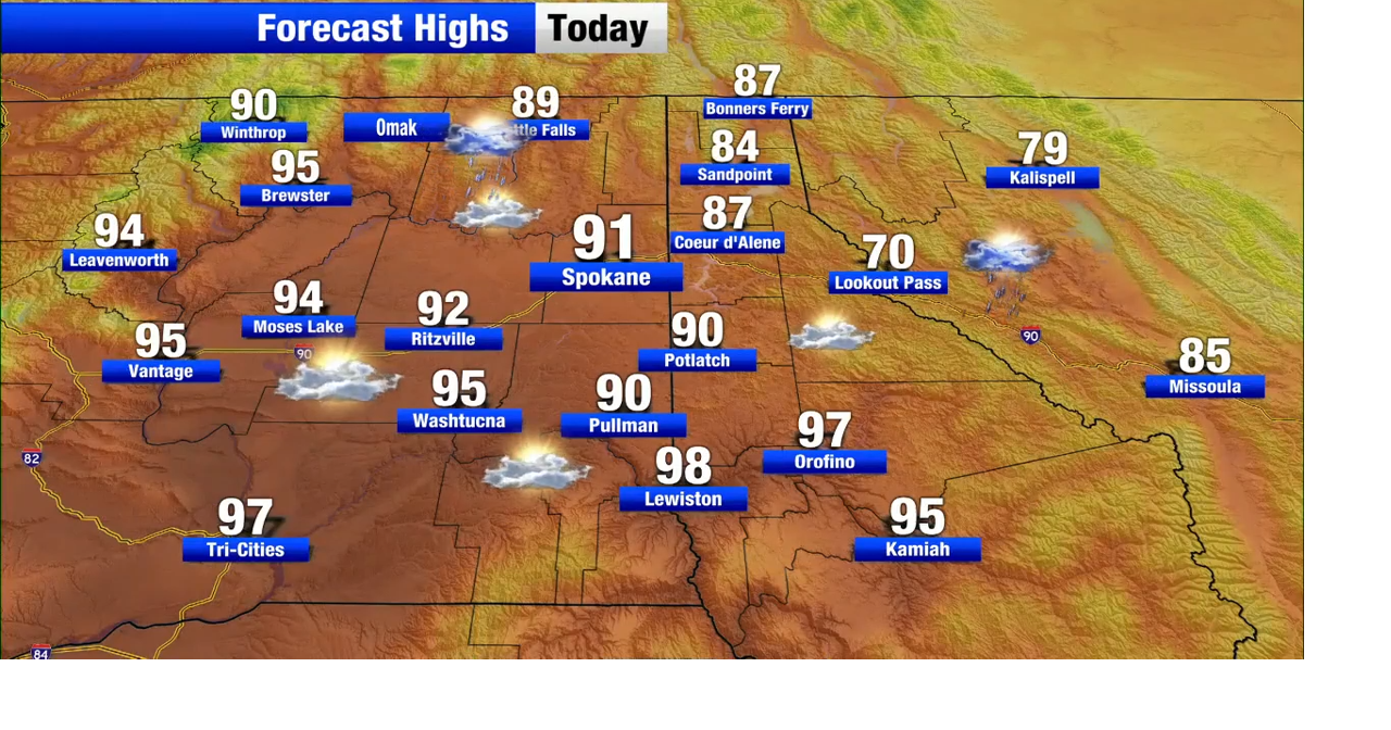 Mix of sunshine and scattered thunderstorms in the region Weather