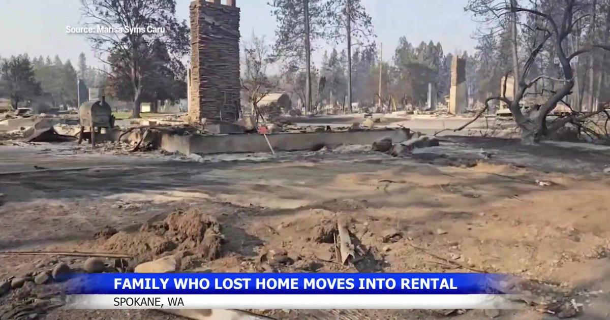 Spokane family displaced by Old Trails fire moves into rental