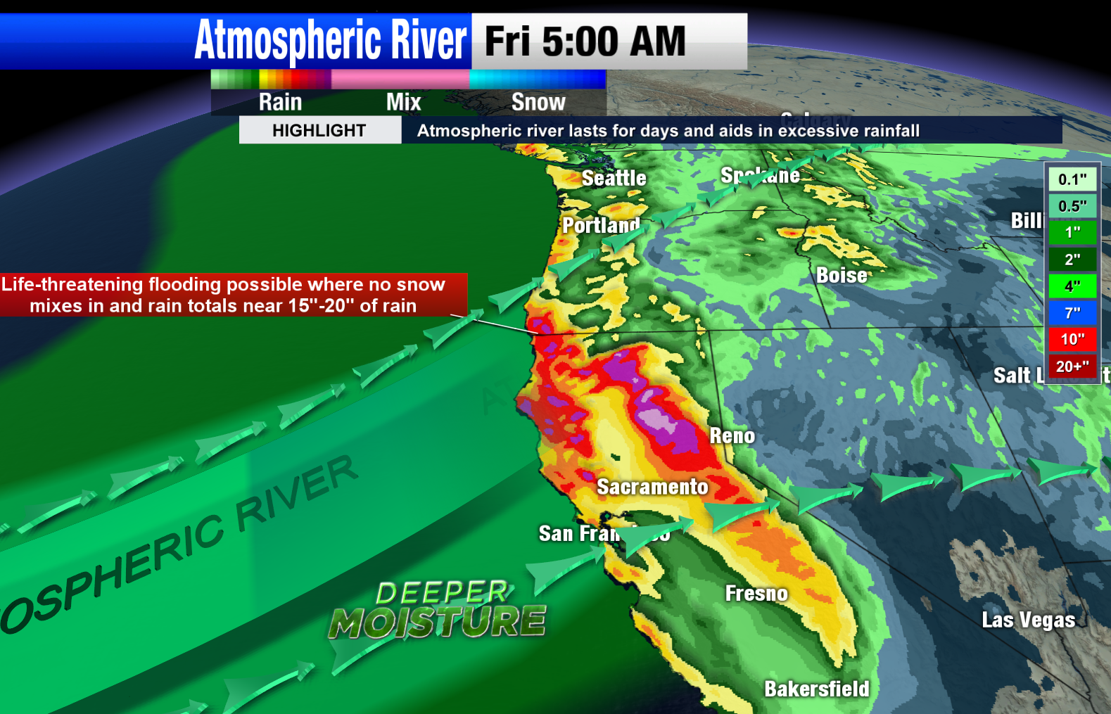 Messy weather on the way! Valley rain and high mtn snow | Weather | khq.com