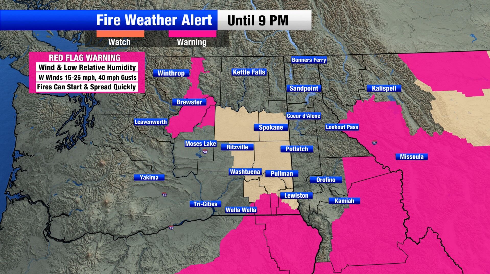 Dry cold front ushers in breezy winds and areas of elevated fire danger ...
