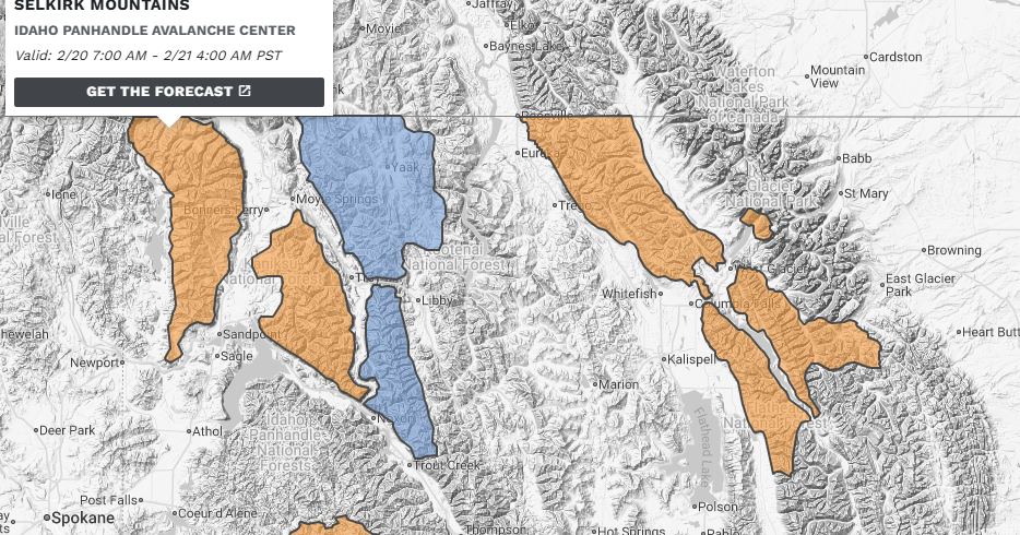 Recreationists in Idaho panhandle warned of 'considerable' avalanche danger over the weekend