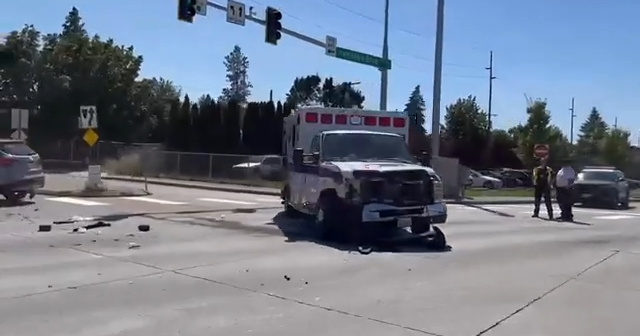 Ambulance involved in major vehicle accident on Saturday in Spokane