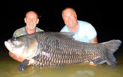 Fishermen use friend's ashes as bait, catch giant 180-lb carp in his honor