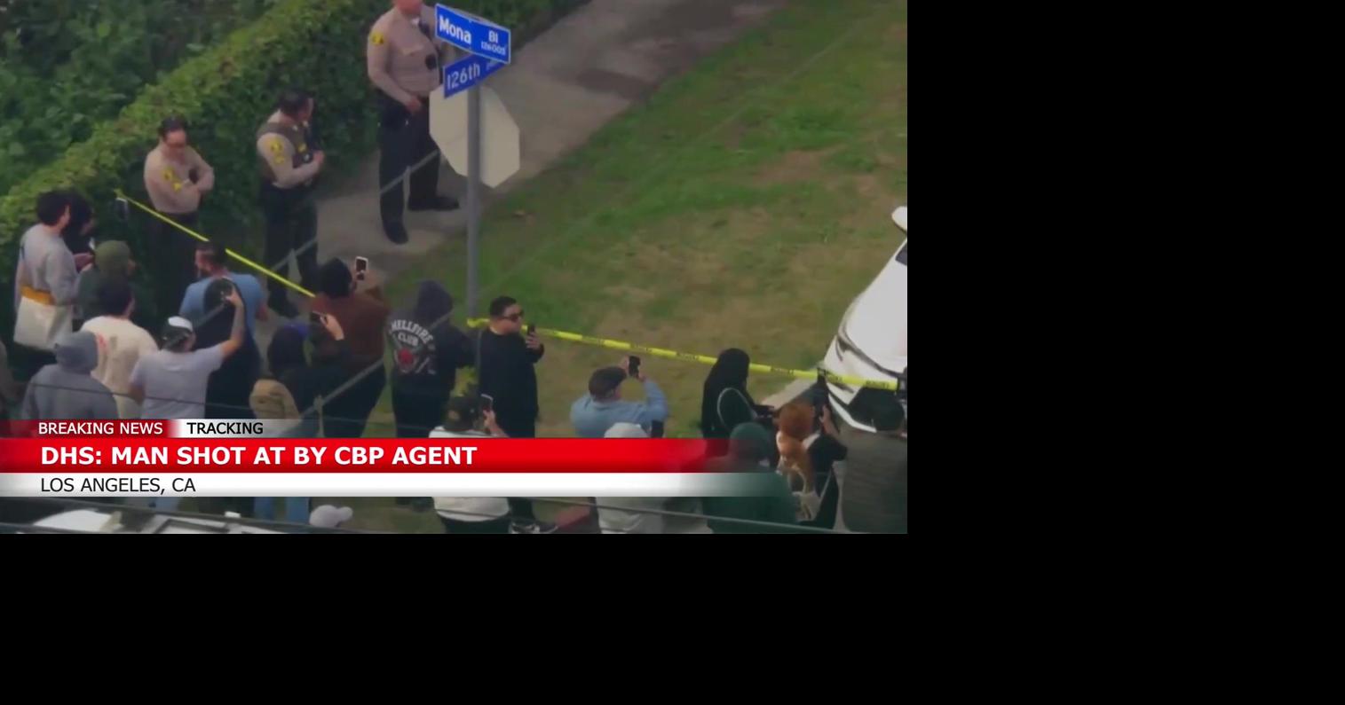 Customs and Border Patrol shoot at man in Los Angeles after he reportedly hit agent with his car