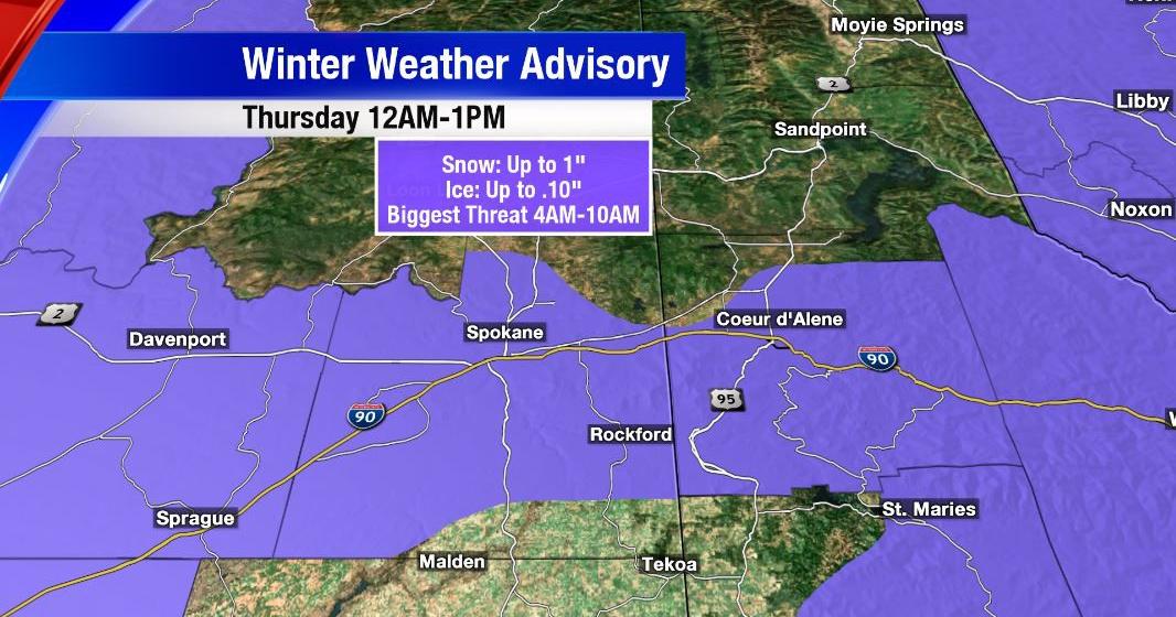 Snow/Freezing Rain Possible For Thursday Morning Commute | Spokane News ...