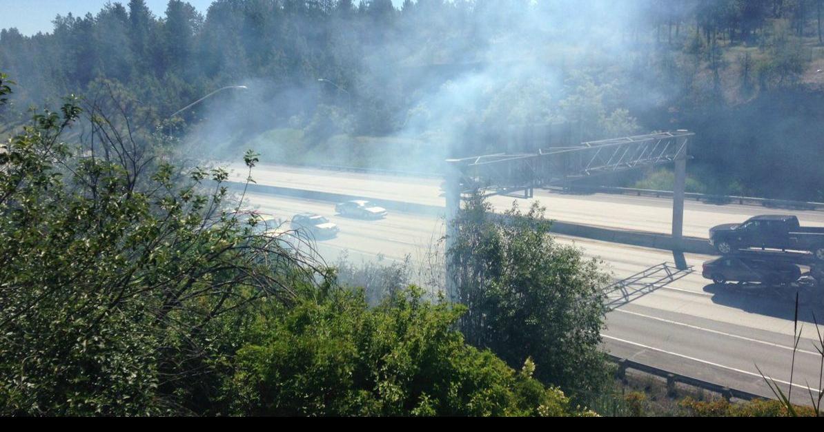Brush fire along I-90 on Sunset Hill | Spokane News | khq.com
